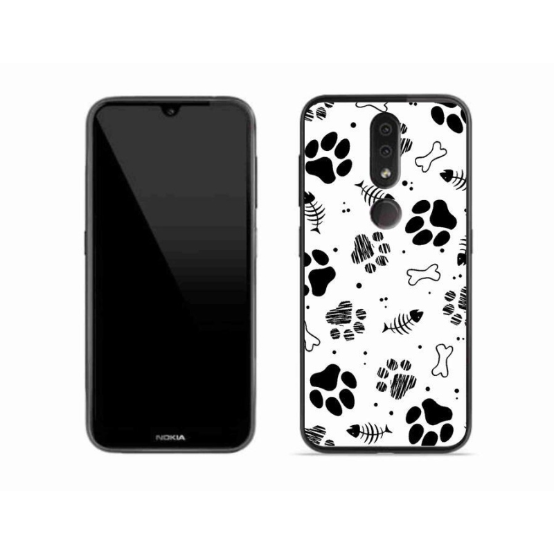 Zselés borítás mmCase mobiltelefonhoz Nokia 4.2 - kutyamancsok 1