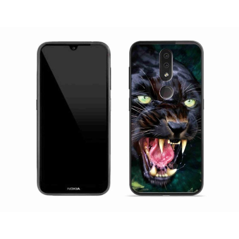 Zselés borítás mmCase a Nokia 4.2 készülékhez - dühös fekete párduc