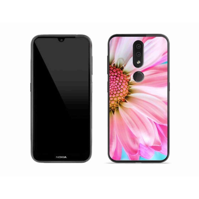 Zselés borítás mmCase Nokia 4.2 készülékhez - rózsaszín virág