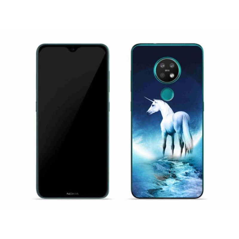 Zselés borítás mmCase a Nokia 6.2 készülékhez - fehér egyszarvú