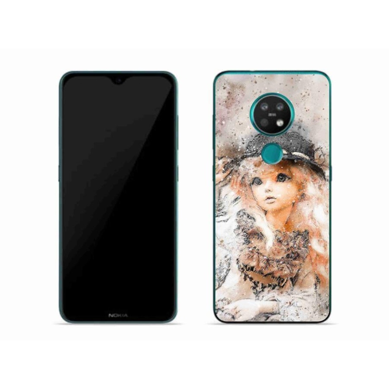 Zselés borítás mmCase mobiltelefonhoz Nokia 6.2 - lány kalappal