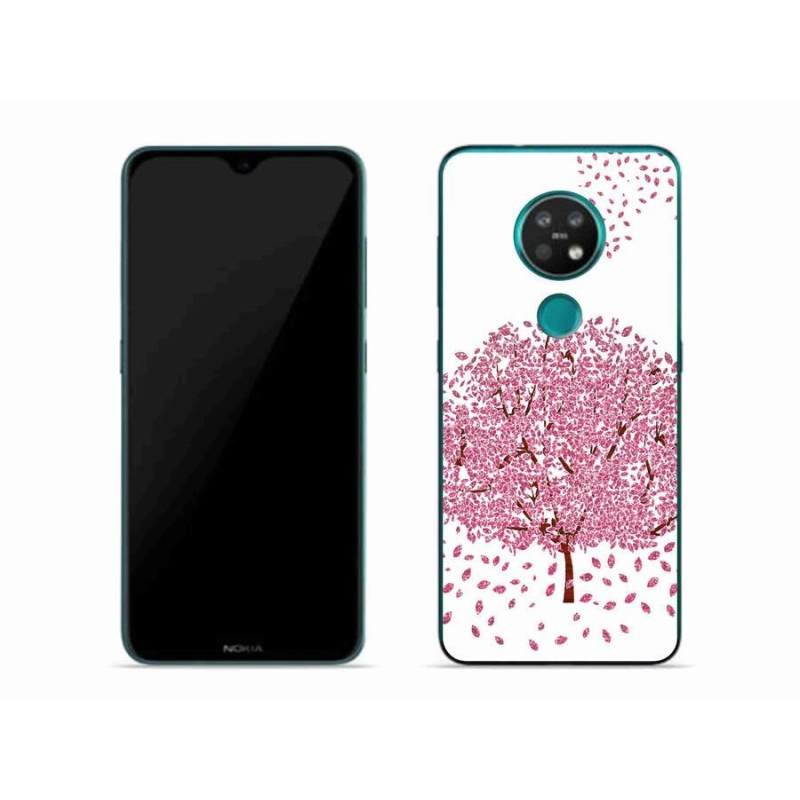 Zselés borító mmCase mobiltelefonhoz Nokia 6.2 - rajzfilmfa levelekkel