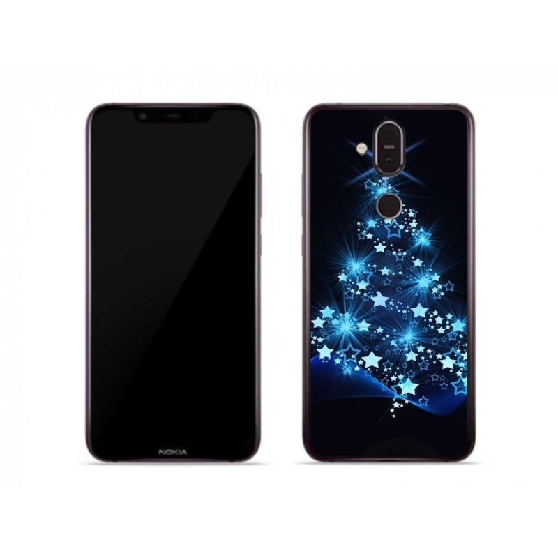 Zselés borítás mmCase mobiltelefonhoz Nokia 7.1 Plus - karácsonyfa