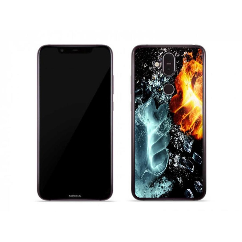 Zselés borítás mmCase a Nokia 7.1 Plus számára - víz és tűz