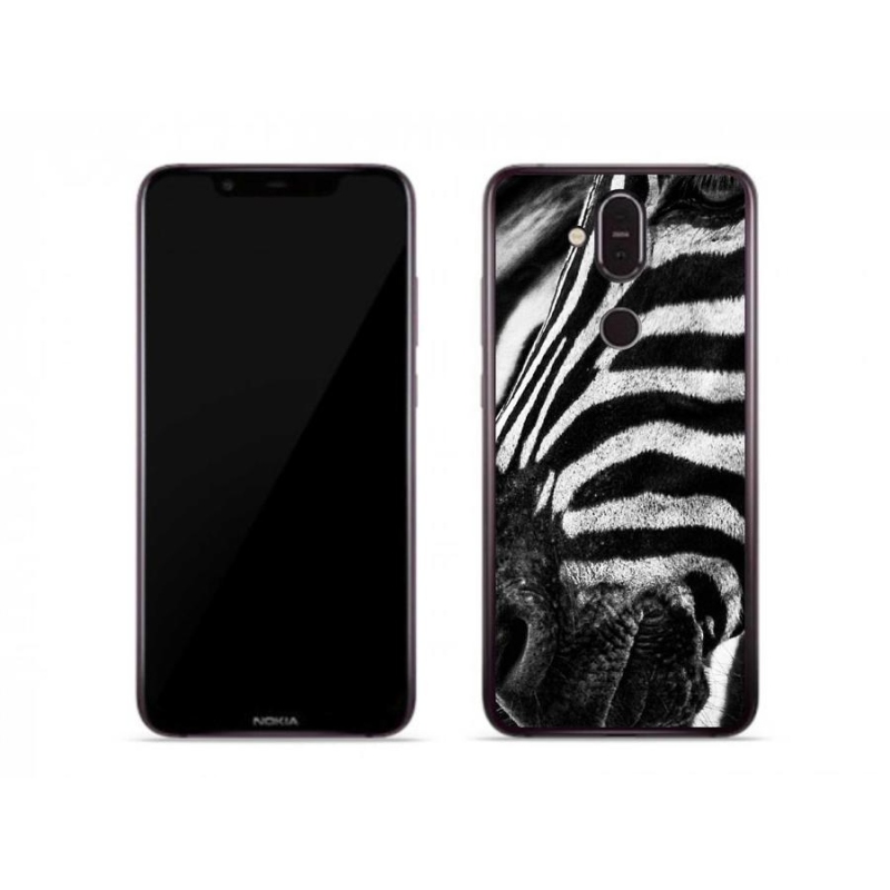 Zselés borítás mmCase a Nokia 7.1 Plus készülékhez - zebra