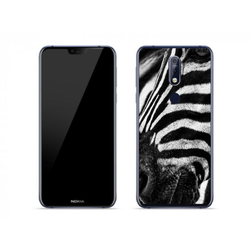 Zselés borítás mmCase a Nokia 7.1 készülékhez - zebra