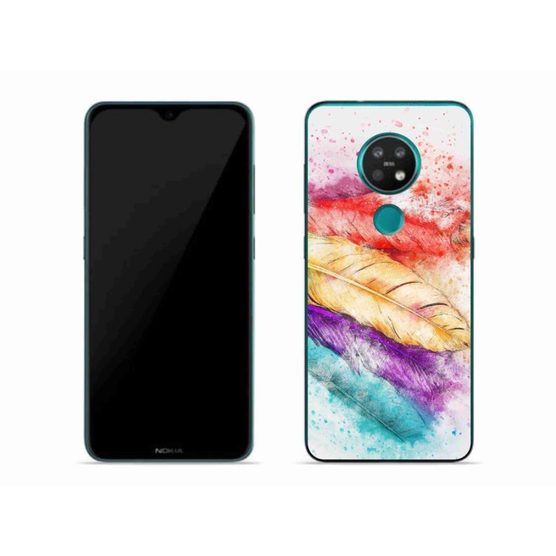 Zselés borítás mmCase mobiltelefonhoz Nokia 7.2 - színes toll