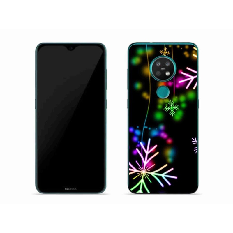 Zselés borítás mmCase mobiltelefonhoz Nokia 7.2 - színes pelyhek
