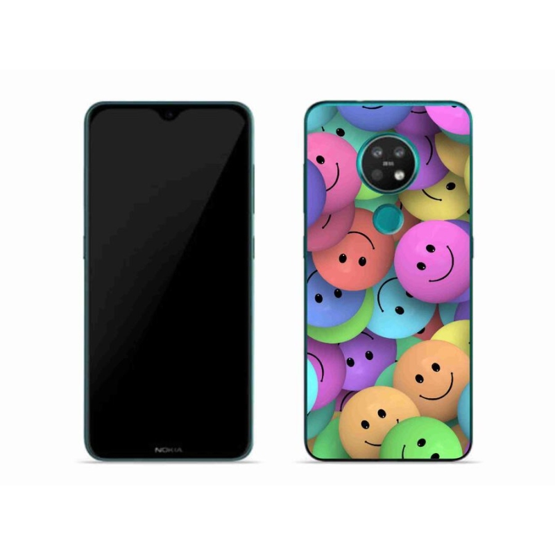Zselés borítás mmCase mobiltelefonhoz Nokia 7.2 - színes smiley-k
