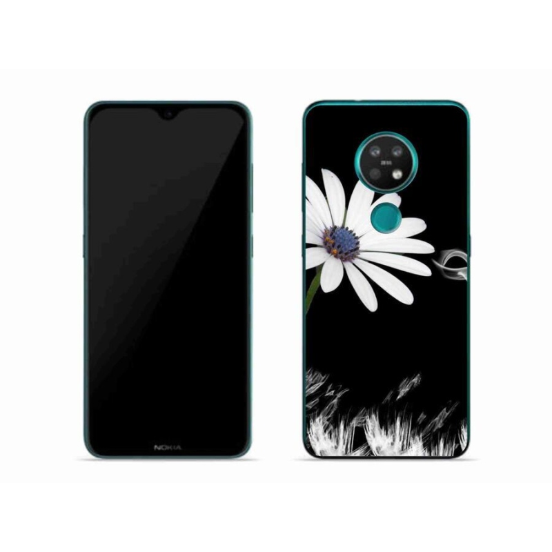 Gél borítás mmCase a Nokia 7.2 készülékhez - fehér virág