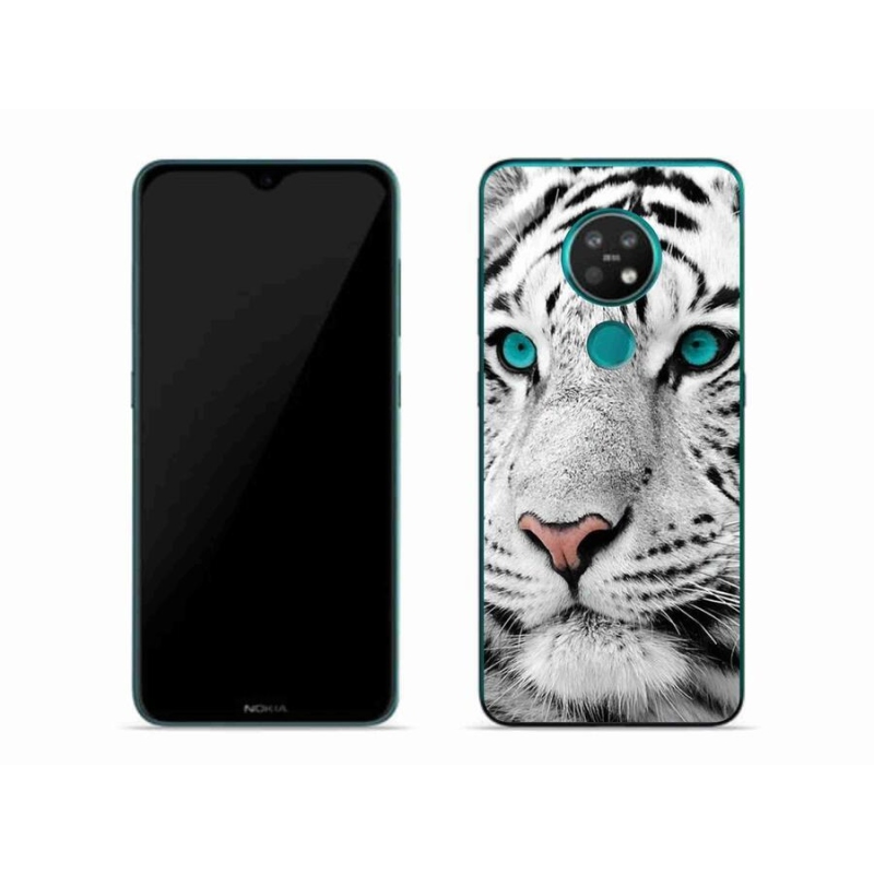 Zselés borítás mmCase a Nokia 7.2 készülékhez - fehér tigris