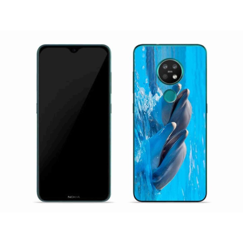 Zselés borítás mmCase mobiltelefonhoz Nokia 7.2 - delfinek