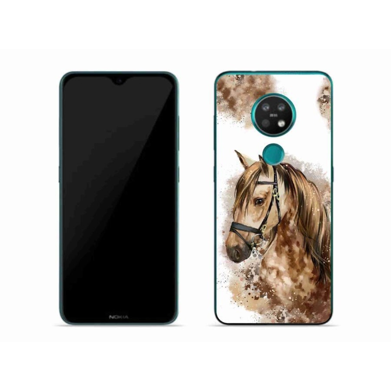 Zselés borítás mmCase a Nokia 7.2 készülékhez - barna rajzfilmes ló