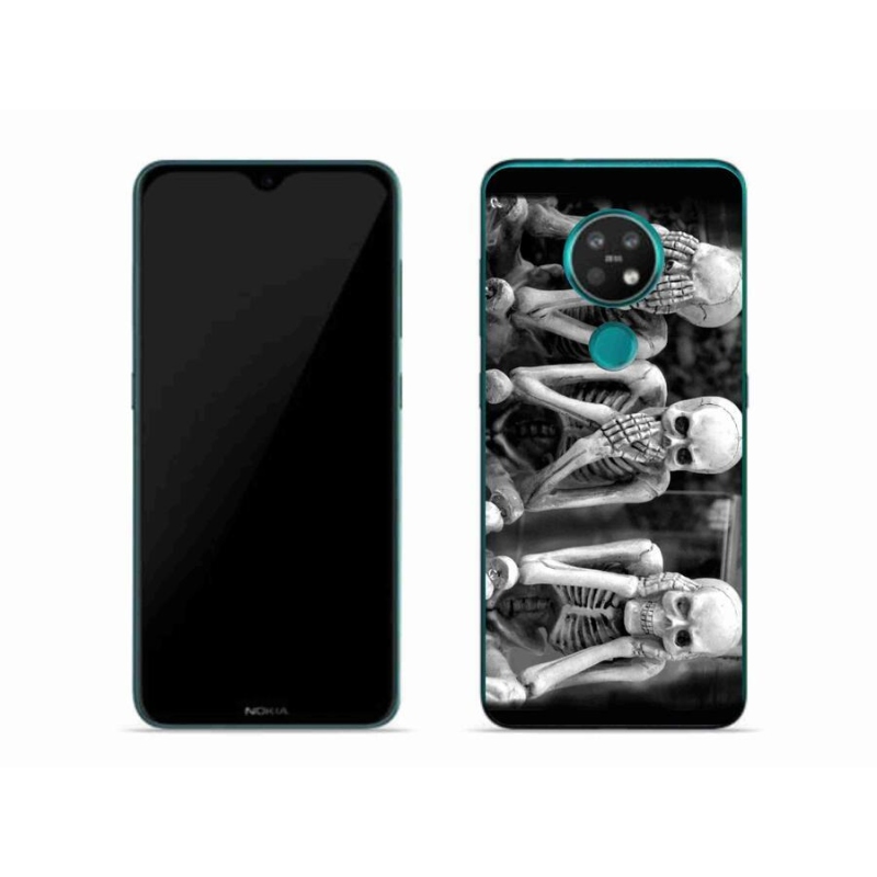 Zselés borítás mmCase a mobil Nokia 7.2 - csontvázakhoz