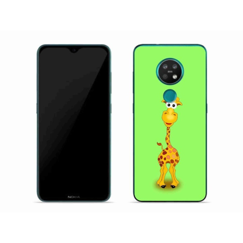 Zselés borító mmCase mobiltelefonhoz Nokia 7.2 - rajzfilm zsiráf