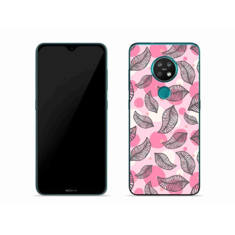 Zselés borító mmCase mobiltelefonhoz Nokia 7.2 - rajzfilmes hulló levelek