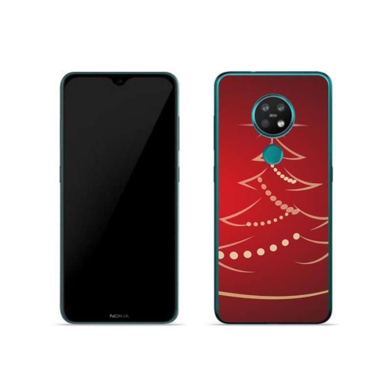 Gél borító mmCase mobiltelefonhoz Nokia 7.2 - karácsonyfa karikatúra
