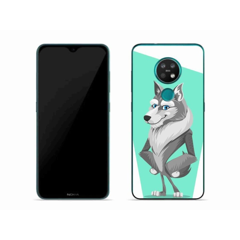 Zselés borítás mmCase mobiltelefonhoz Nokia 7.2 - rajzfilmfarkas