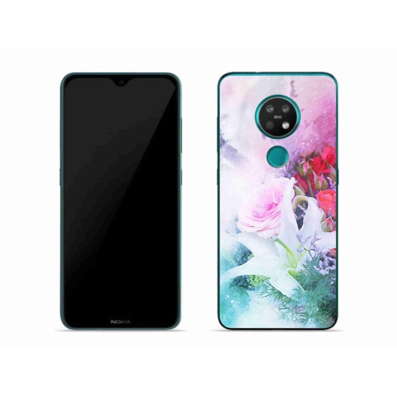 Zselés borítás mmCase mobiltelefonhoz Nokia 7.2 - virágok 4