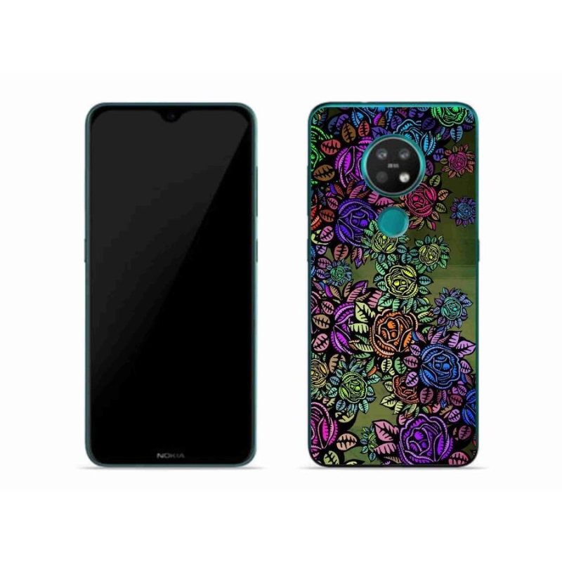 Gél borító mmCase mobiltelefonhoz Nokia 7.2 - virágok 6