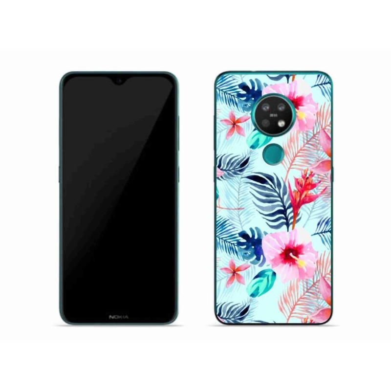 Zselés borítás mmCase mobiltelefonhoz Nokia 7.2 - virágok