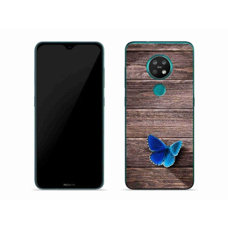 Zselés tok mmCase a Nokia 7.2 készülékhez - kék pillangó 1