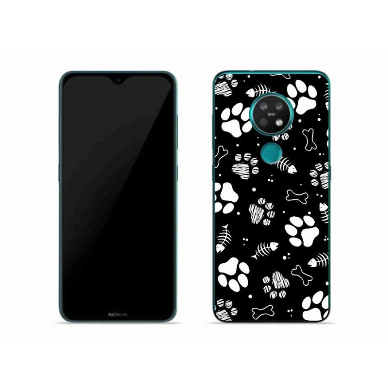 Zselés borítás mmCase a Nokia 7.2 készülékhez - kutyamancsok