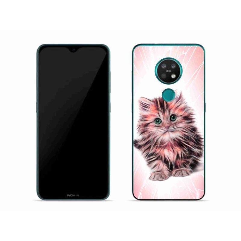Gél borítás mmCase mobiltelefonhoz Nokia 7.2 - aranyos cica