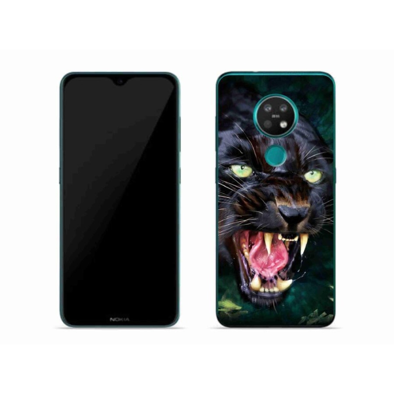 Zselés borítás mmCase a Nokia 7.2 készülékhez - dühös fekete párduc
