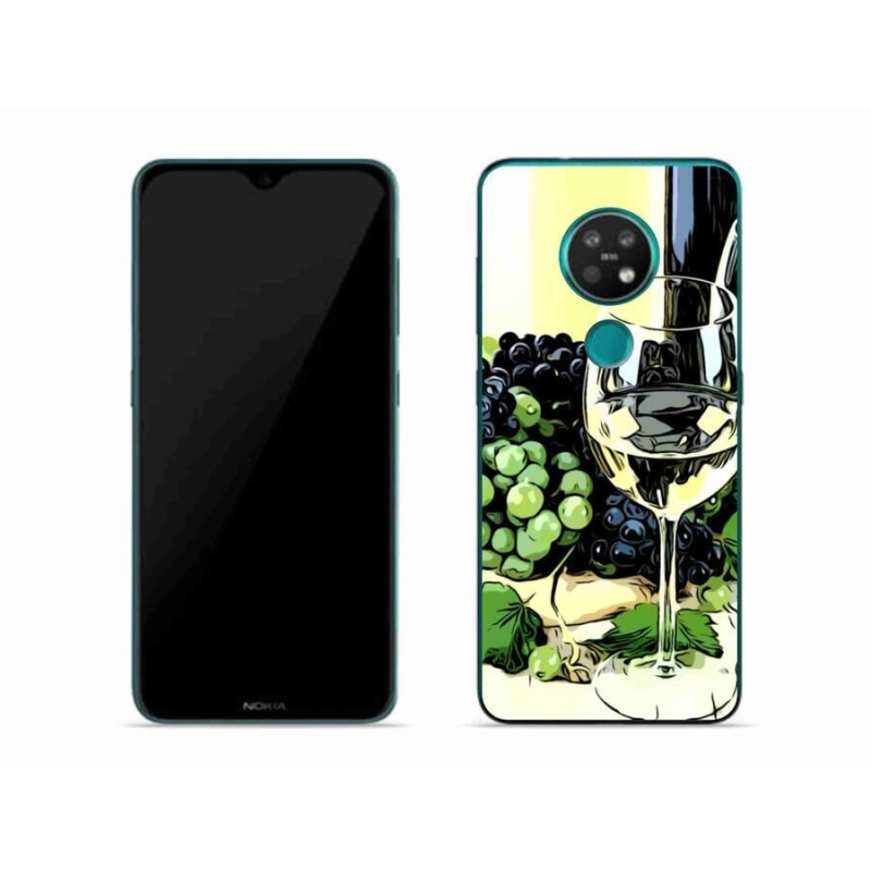 Gél borító mmCase mobiltelefonhoz Nokia 7.2 - pohár bor