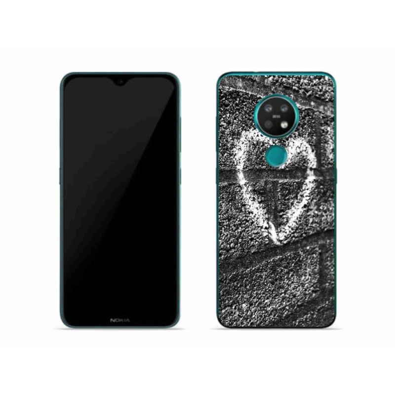 Zselés borítás mmCase a Nokia 7.2 készülékhez - szív a falon
