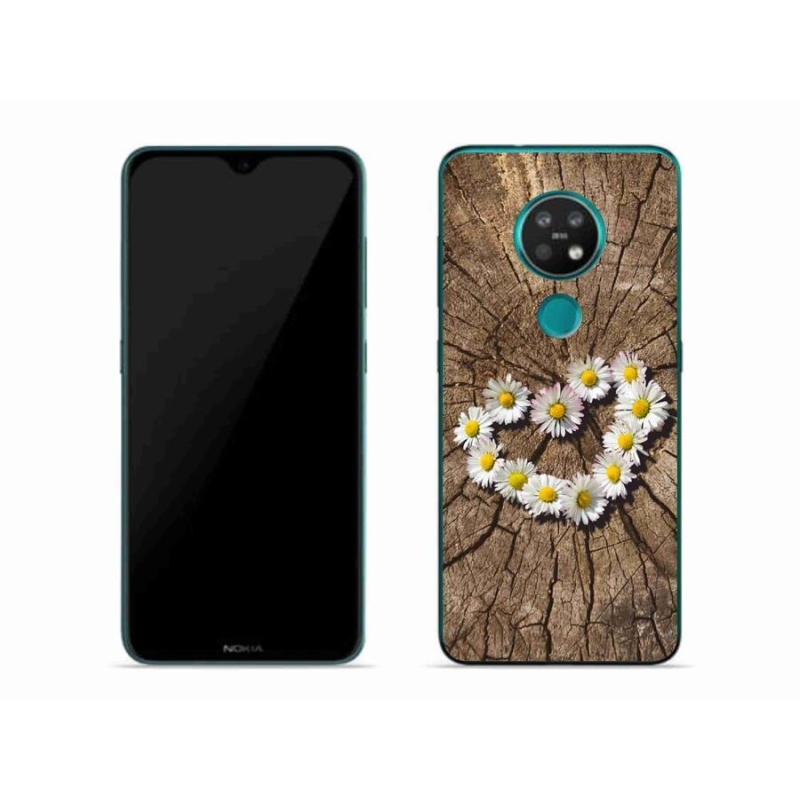 Zselés borító mmCase mobiltelefonhoz Nokia 7.2 - Százszorszépek szíve