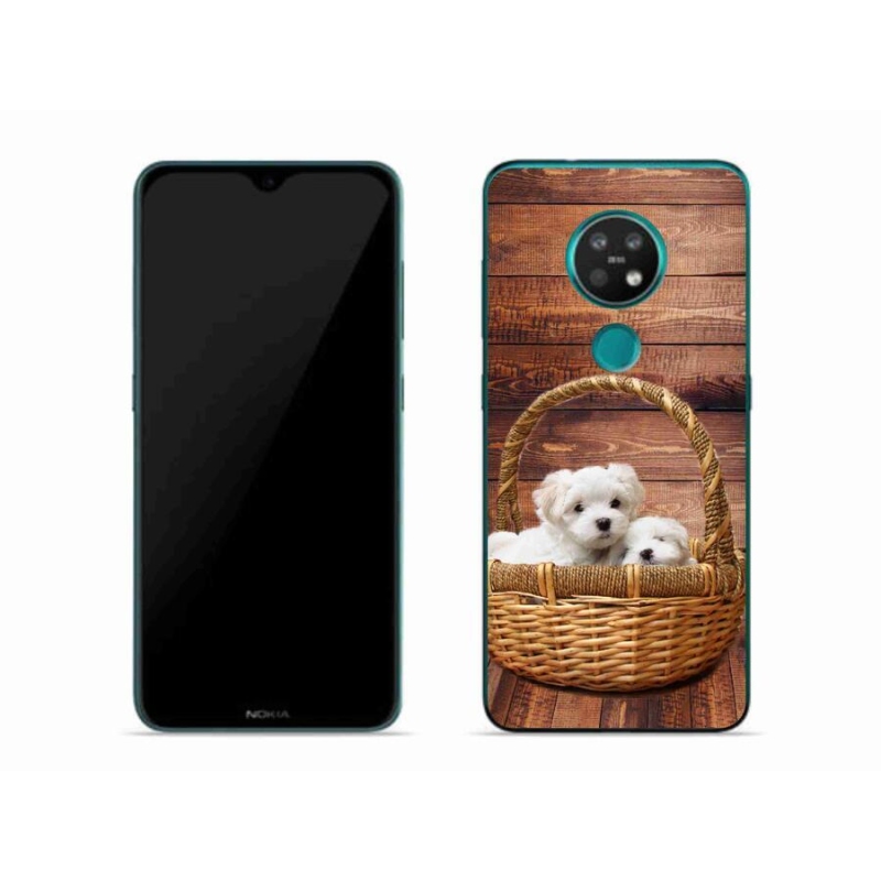 Gél borítás mmCase mobiltelefonhoz Nokia 7.2 - kölyökkutyák