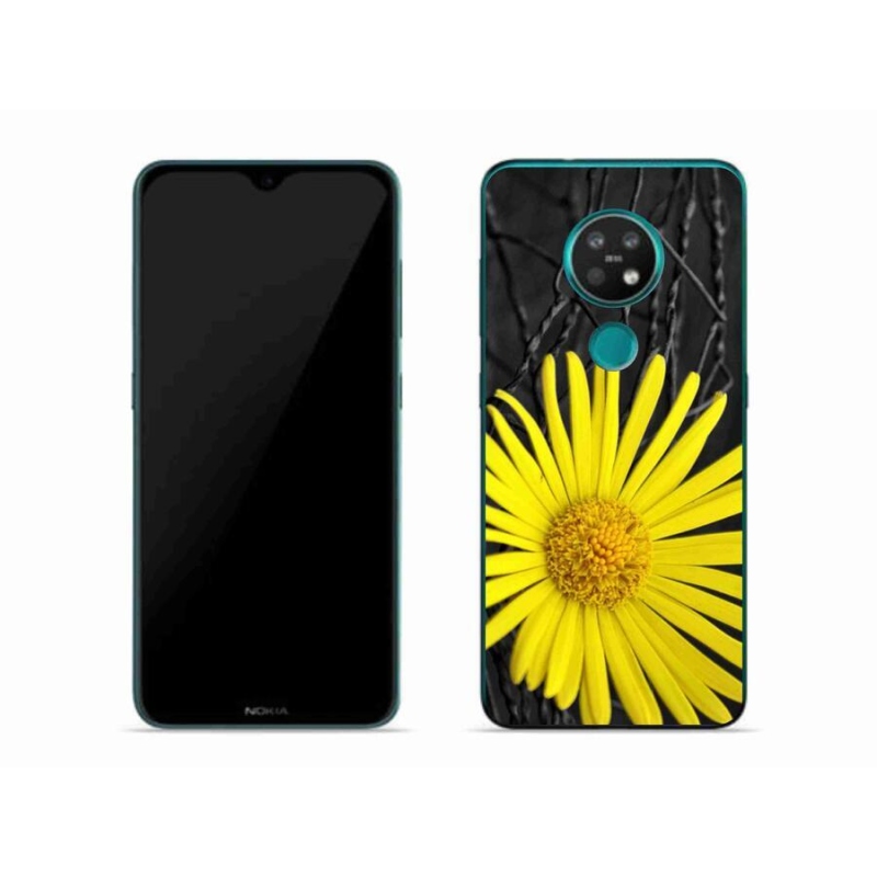 Zselés borítás mmCase Nokia 7.2 készülékhez - sárga virág