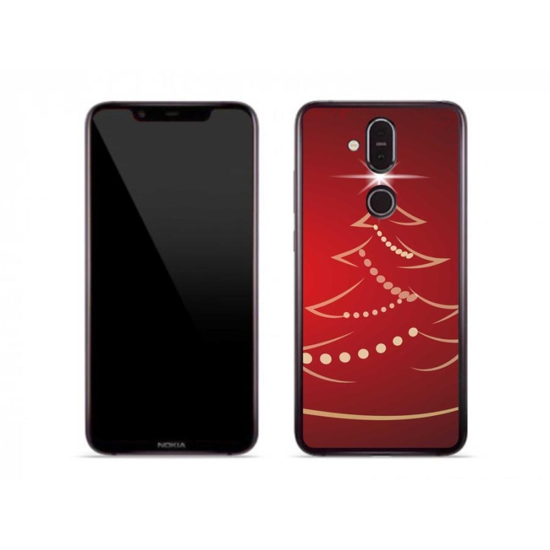 Gél borítás mmCase a Nokia 8.1 készülékhez - karácsonyfa karikatúra