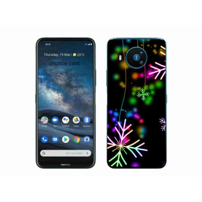 Zselés borítás mmCase mobiltelefonhoz Nokia 8.3 5G - színes pelyhek