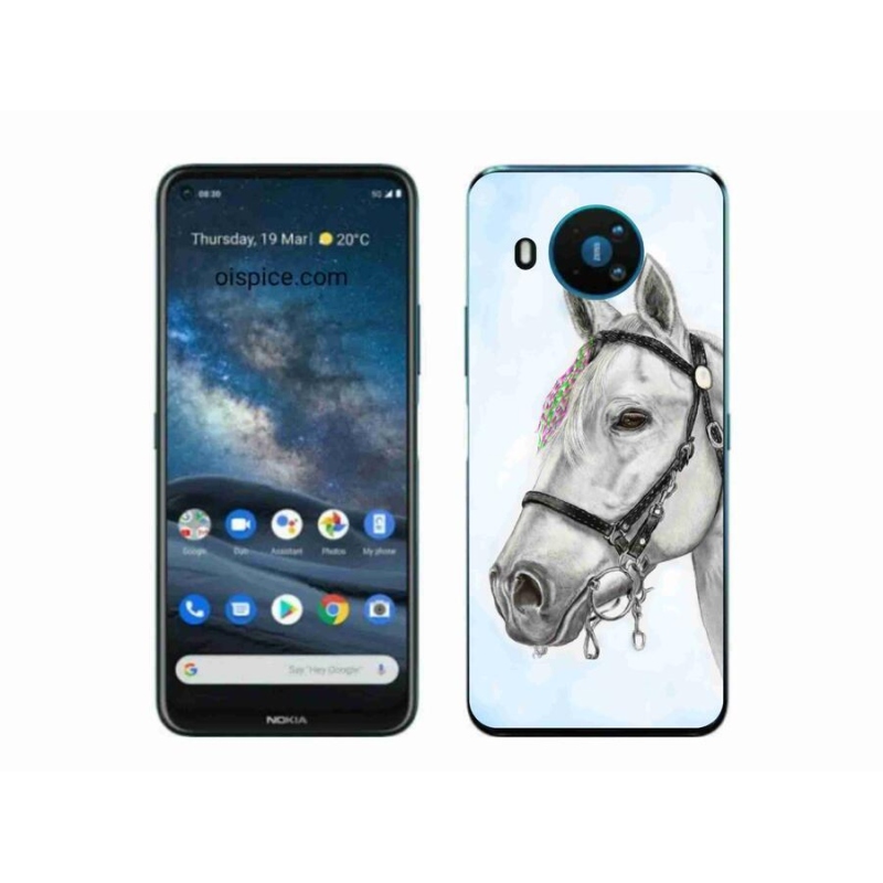Zselés borítás mmCase a Nokia 8.3 5G készülékhez - fehér ló 1