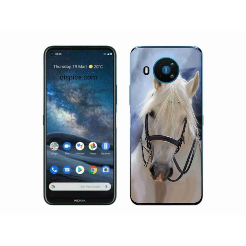Zselés borítás mmCase a Nokia 8.3 5G készülékhez - fehér ló