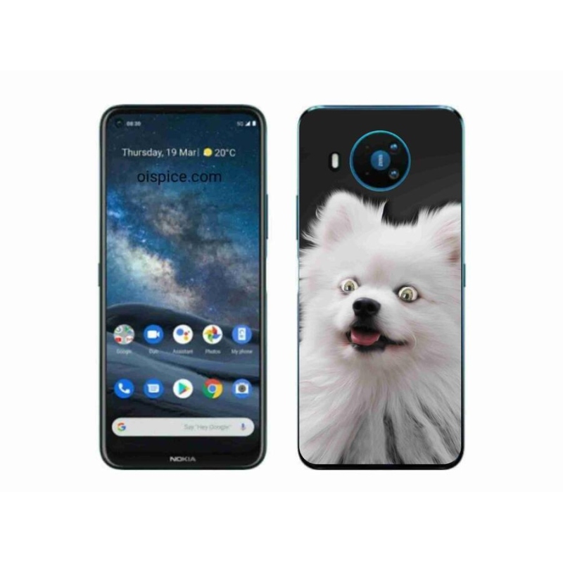 Zselés borítás mmCase a Nokia 8.3 5G készülékhez - fehér tüske