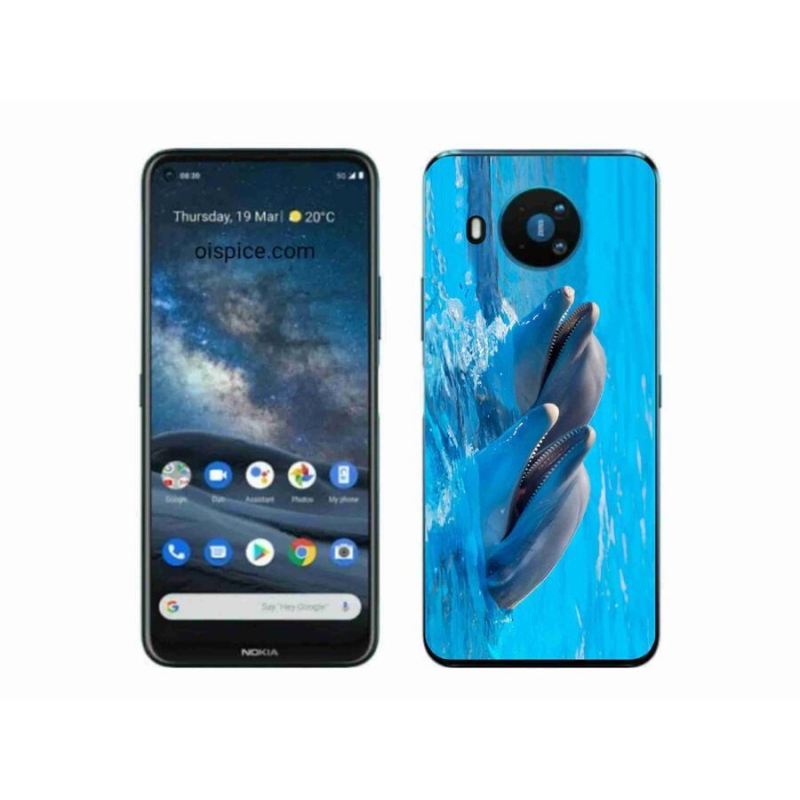 Zselés borítás mmCase a Nokia 8.3 5G készülékhez - delfinek
