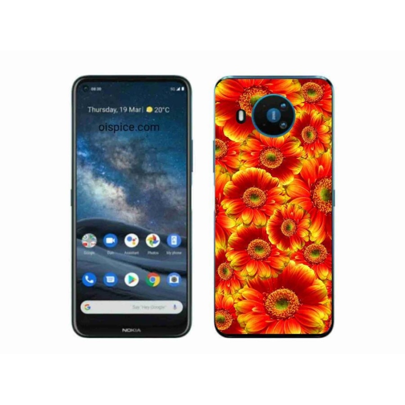 Zselés borítás mmCase a Nokia 8.3 5G készülékhez - gerbera 1