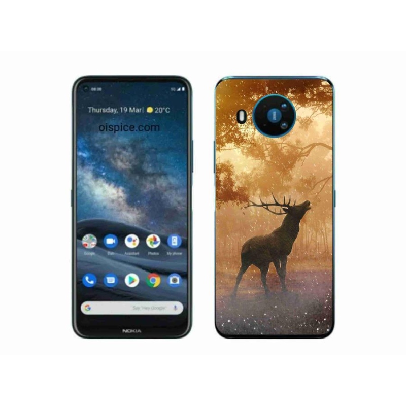 Zselés borítás mmCase a Nokia 8.3 5G-hez - szarvasok a vadászaton