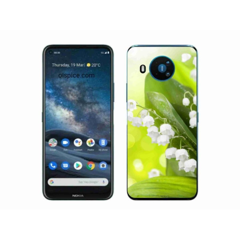 Zselés borítás mmCase a Nokia 8.3 5G készülékhez - lily of the valley (gyöngyvirág)
