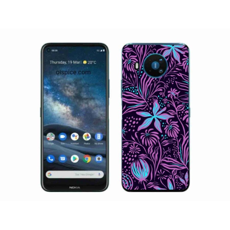 Zselés borítás mmCase a Nokia 8.3 5G készülékhez - virágok 2