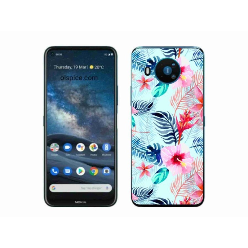 Zselés borítás mmCase a Nokia 8.3 5G készülékhez - virágok