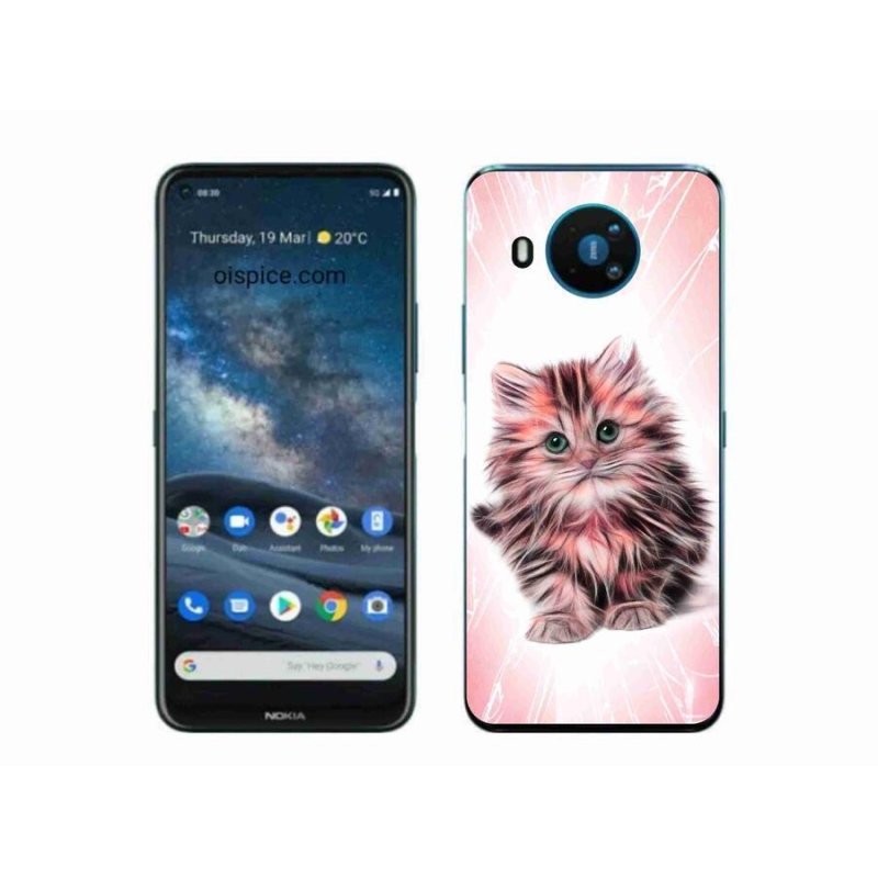 Zselés borítás mmCase a Nokia 8.3 5G készülékhez - aranyos cica