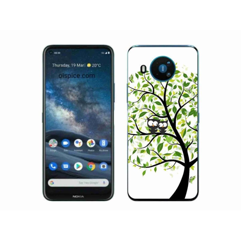 Zselés borító mmCase a Nokia 8.3 5G készülékhez - baglyok a fán