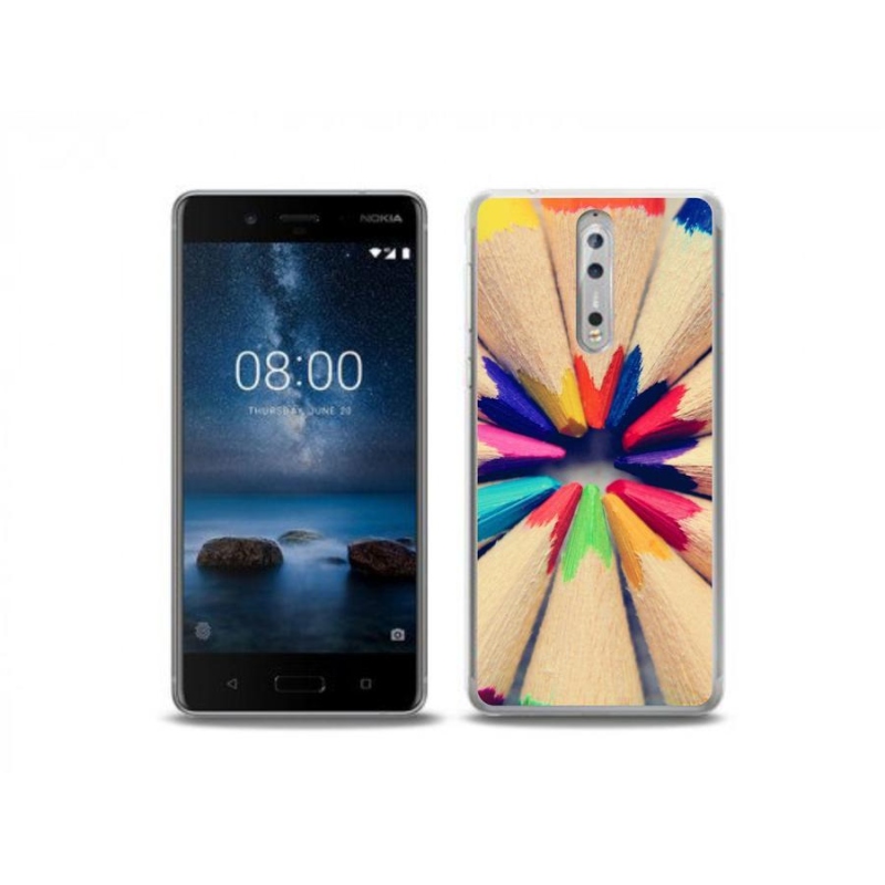Zselés borítás mmCase a Nokia 8-hoz - zsírkréták
