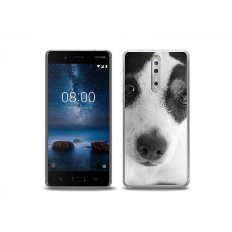 Zselés borítás mmCase mobiltelefonhoz Nokia 8 - kutya