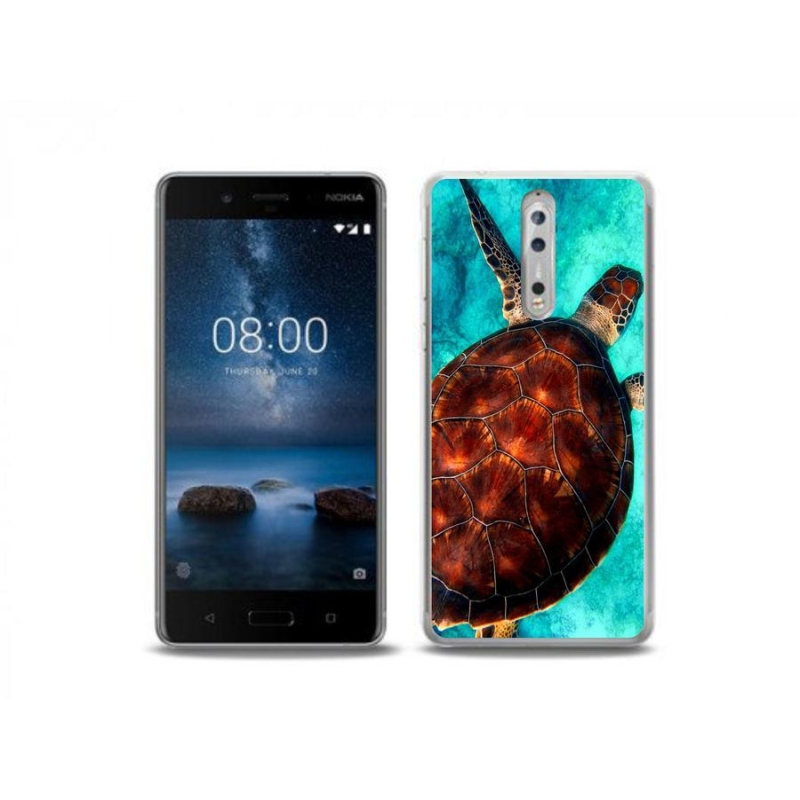 Zselés borítás mmCase mobiltelefonhoz Nokia 8 - teknősbéka